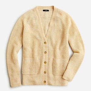 J. Crew Relaxed Cotton-Linen Cardigan Sweater NWT